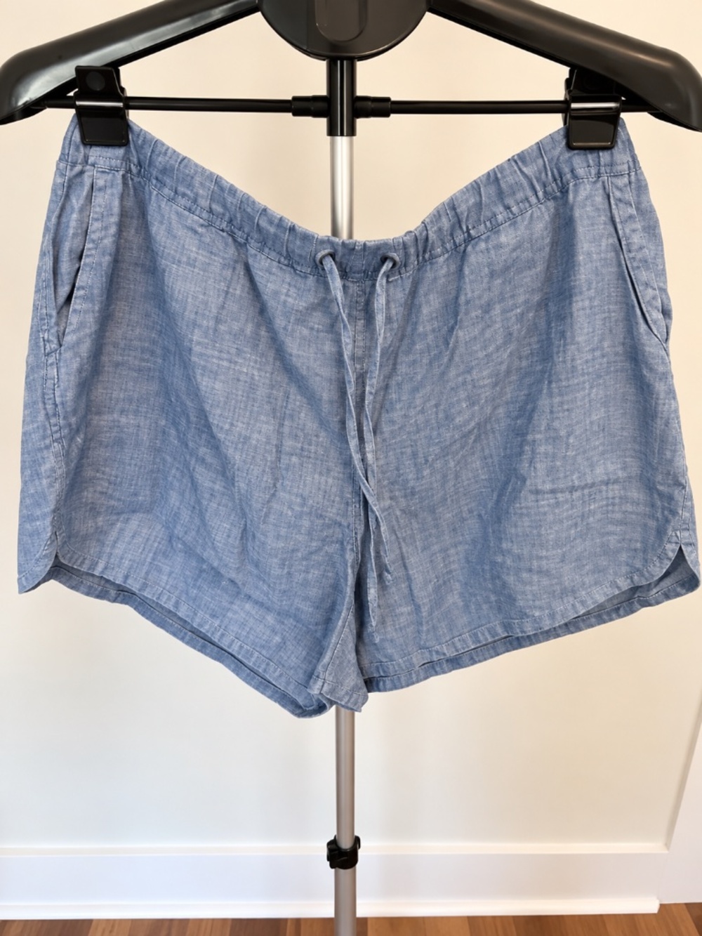 J.Crew Light Blue Linen Blend Drawstring Pull On Shorts Size L